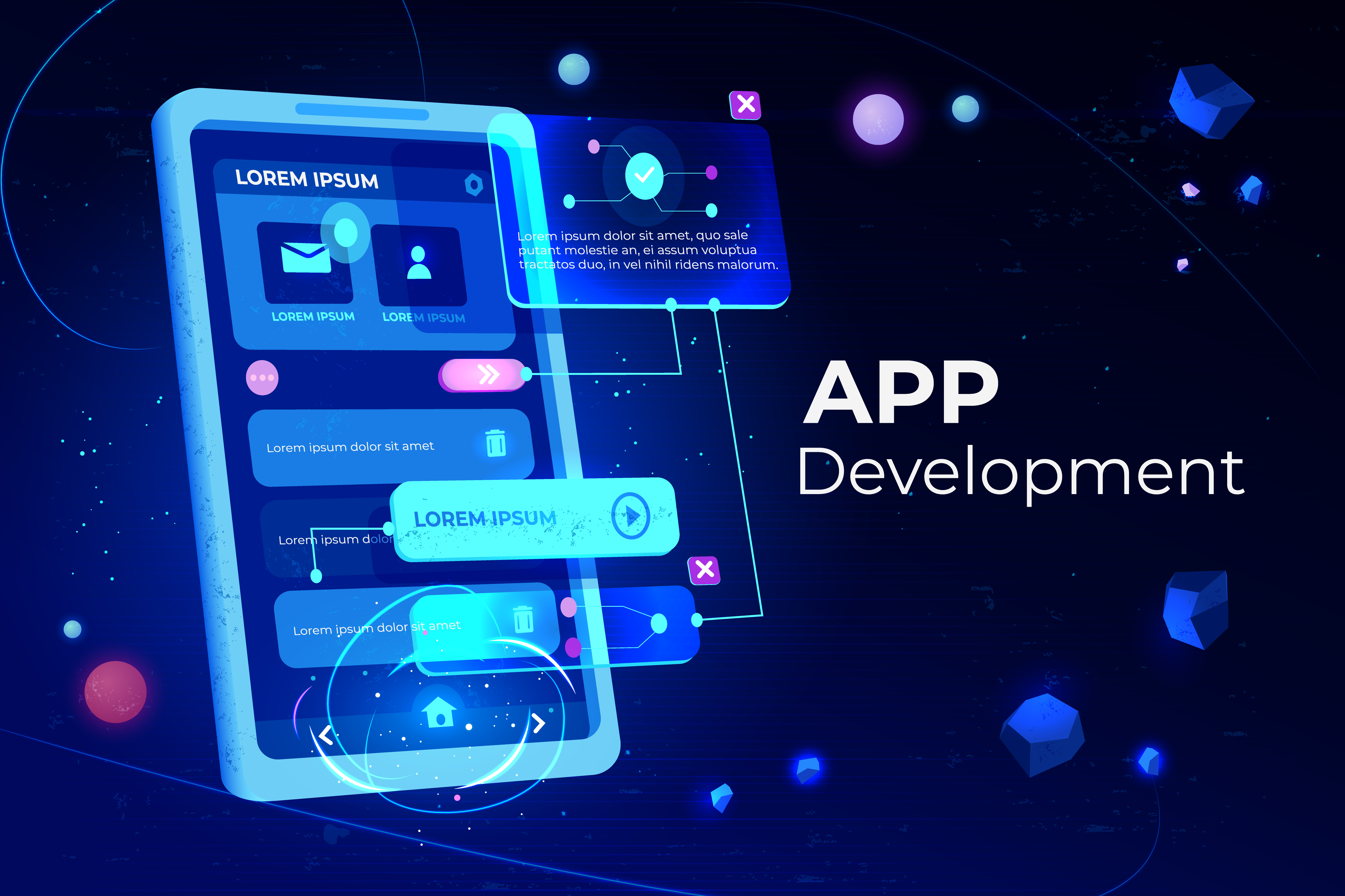 Mobile App Development Illustration